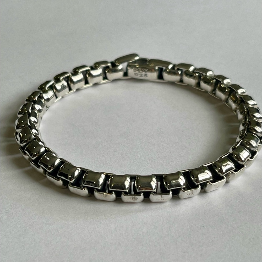 David Yurman XL Box Chain Bracelet, 7mm, Sterling Silver, 8” Inches